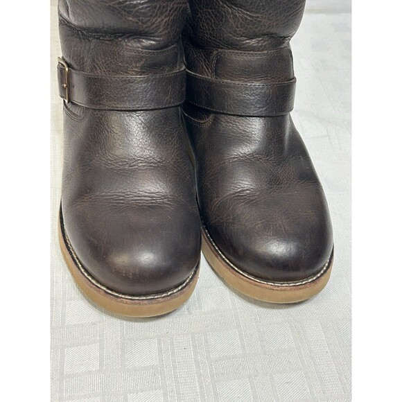 UGG AUSTRALIA BOOT KENSINGTON II BROWN LEATHER 1004144 WOMEN'S SIZE US 8 Calf - Picture 8 of 16